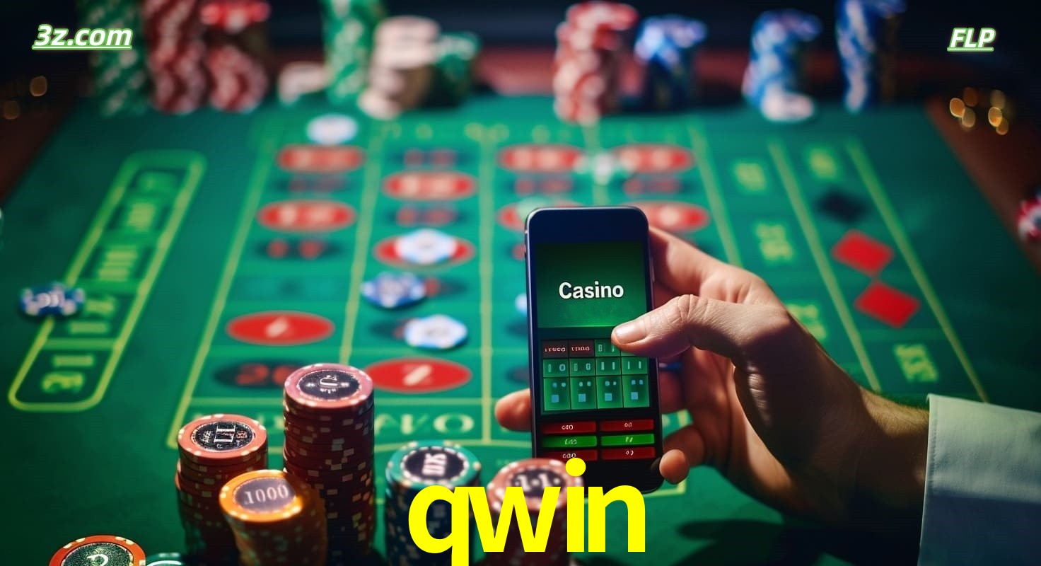 Cassino online móvel qwin com apostas em roleta e fichas de pôquer