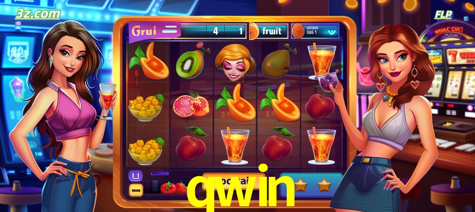 qwin cassino online com caça-níqueis de frutas e coquetéis coloridos