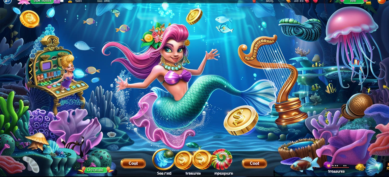 Caça-níqueis de sereia online com tesouros do mar no qwin cassino